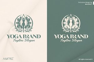 Yoga Flower Logo Template