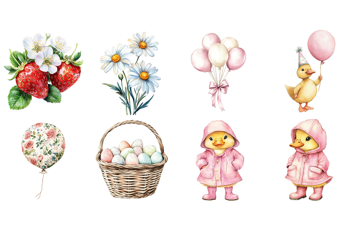 Watercolor Baby Goose Clipart, a Seasonal Illustration by CitraGraphics (Photo 3 of 4)