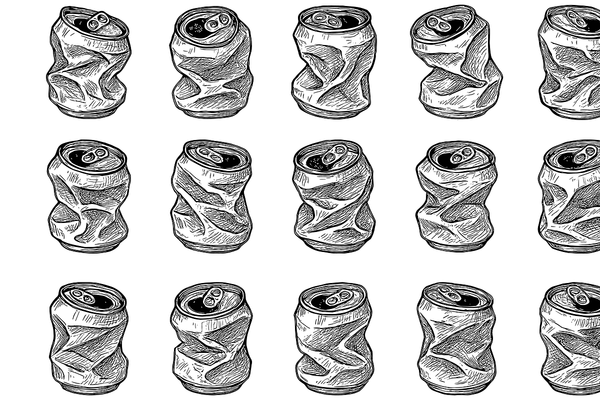 Crushed Soda Can Set, an Object Graphic by nikagraphic (Photo 3 of 3)