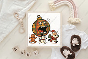 Funny Christmas Ghosts PNG, an Illustration by CraftArtStudio (Thumbnail 4 of 4)