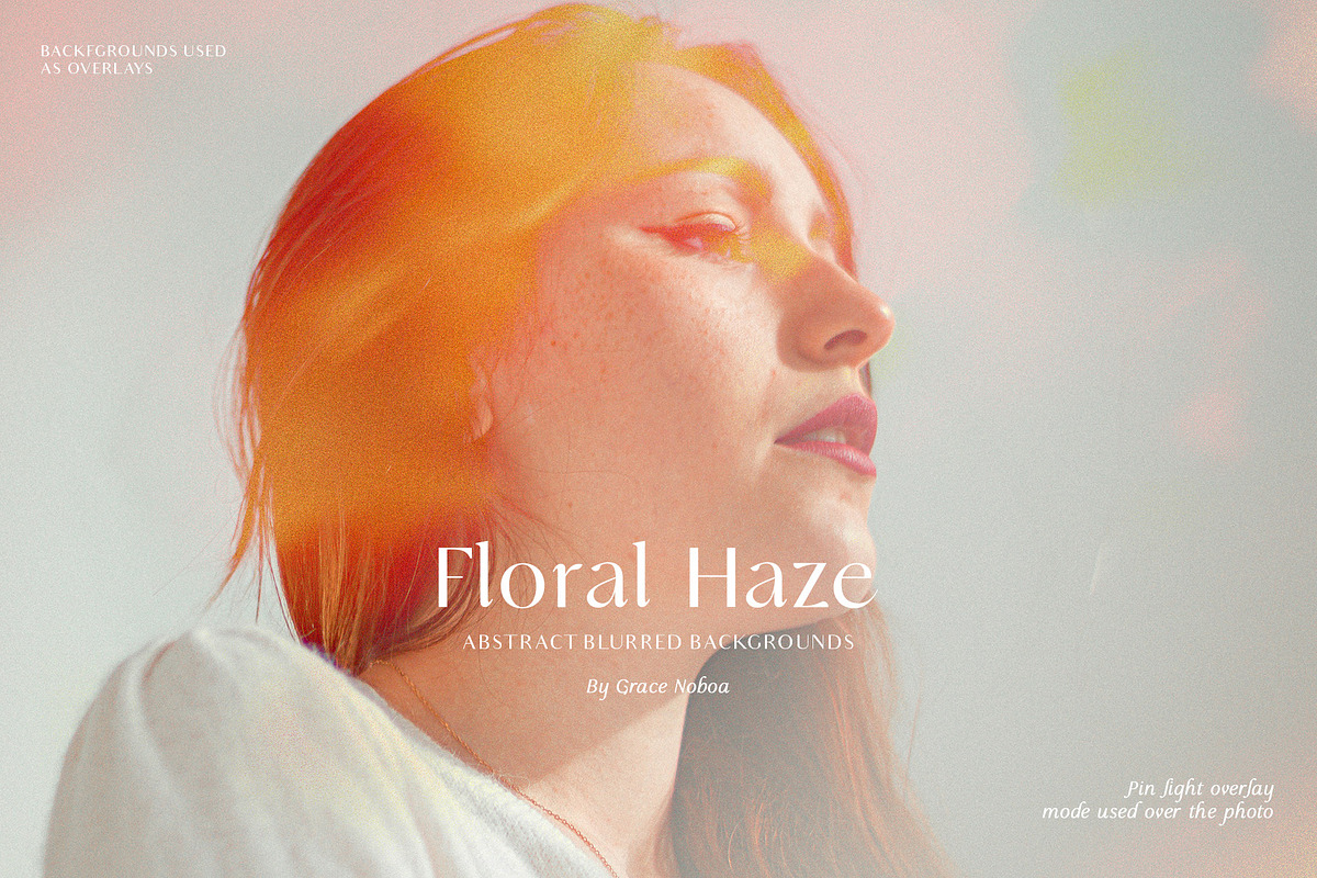 Floral blurry background overlay set, a Background Graphic by Grace Noboa Illustrations (Photo 6 of 12)
