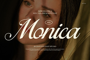 Monica Elegant Script Font, a Script Font by Elegant Font