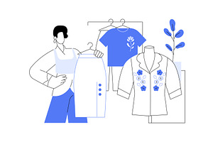 Vintage shop isolated cartoon vector, a Person Illustration by Visual Generation