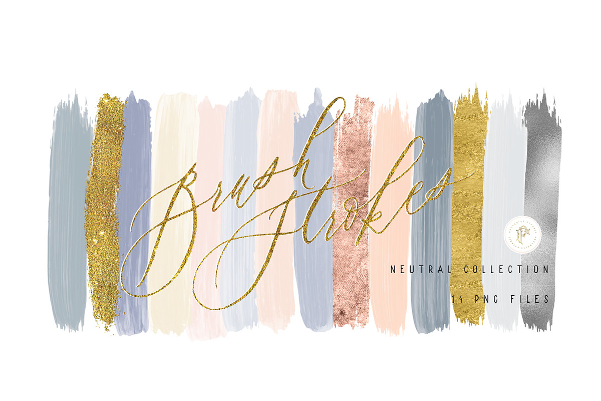 Neutral watercolor brush strokes, a Texture Graphic by Freshmint Paperie (Photo 1 of 2)