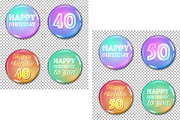10 to 80 anniversary icons set, an Icon by OKart.studio (Thumbnail 5 of 5)
