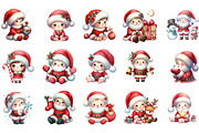 Cute Christmas Baby Santa, an Illustration by Designking (Thumbnail 2 of 5)