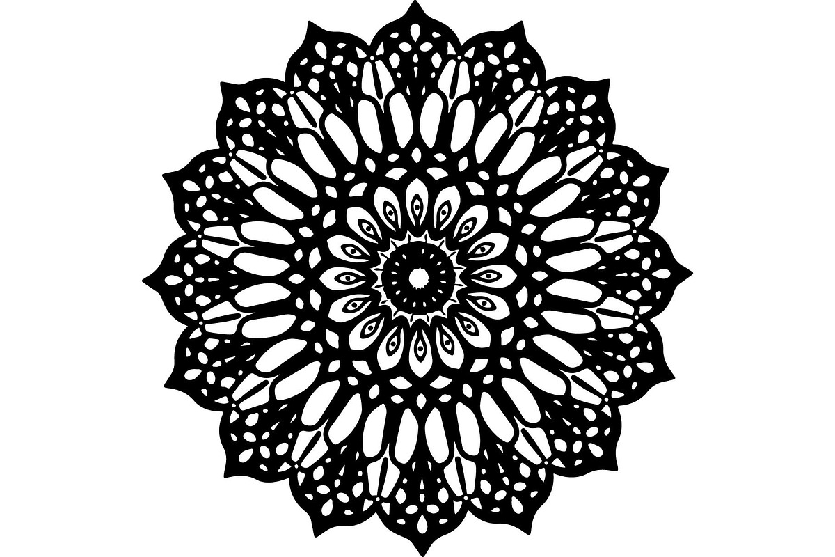 Ornate Black Mandala Vector Set, an Object Graphic by Creativeshirt (Photo 4 of 7)