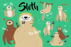 Sloth illustrations