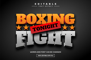 Boxing Fight 3D Editable Text Effect