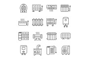 Heater line icon set, an Outline Icon by ElineDesign (Thumbnail 1 of 3)