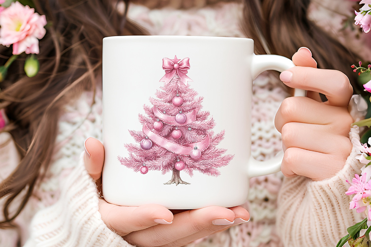 Girly Christmas Watercolor Clipart, an Illustration by RobertsArt (Photo 4 of 7)