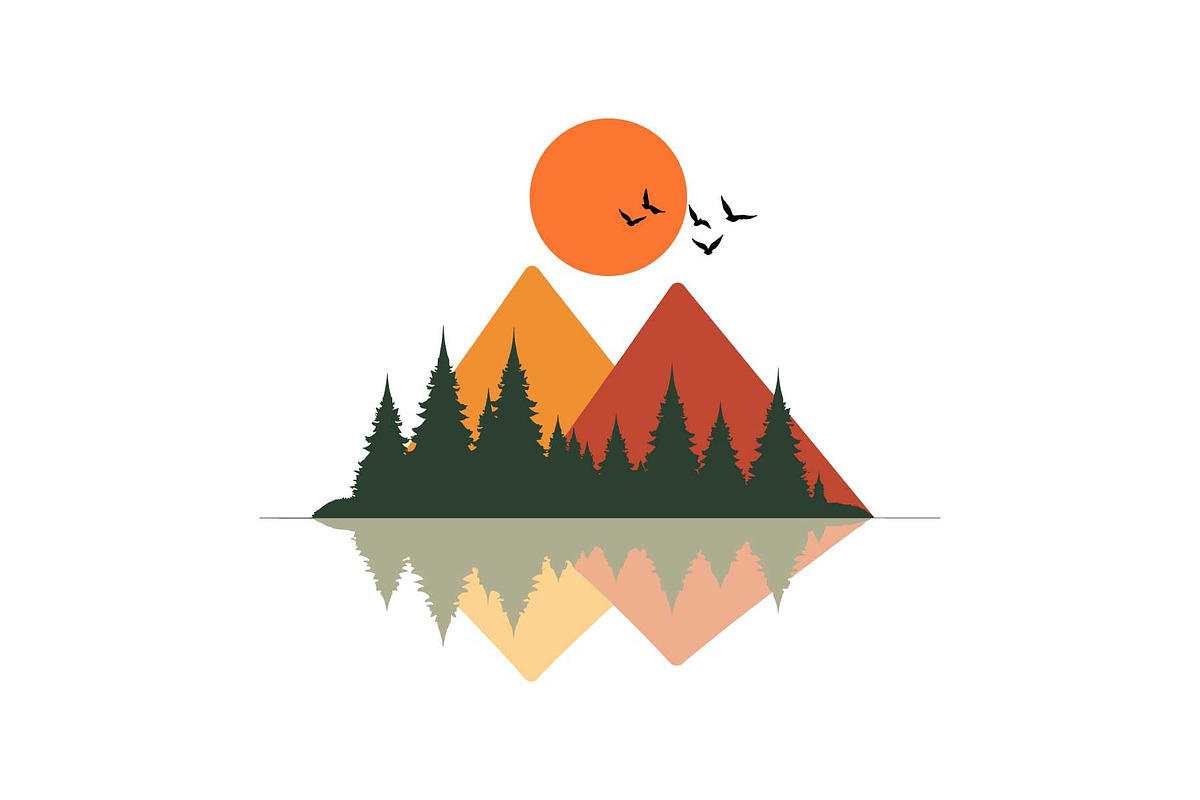 Sunset Forest Camping Badge Set, an Object Graphic by yasushie (Photo 7 of 13)