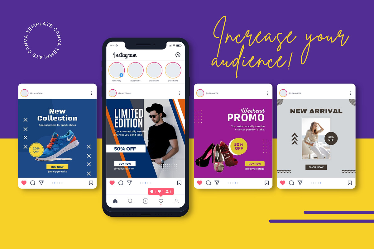 Fashion Sale Content Instagram Posts, a Social Media Template by emcrea (Photo 2 of 9)