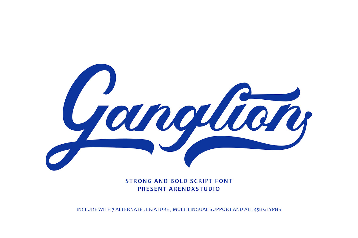 Ganglion Font, a Script Font by Arendxstudio (Photo 1 of 8)