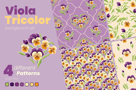 Viola Tricolor | background set