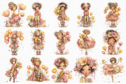 Yellow Tulip Spring Girls Clipart, an Illustration by Craft Nest (Thumbnail 6 of 6)