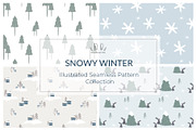 Snowy Winter Pattern Collection, a Pattern Graphic by WD Illustration (Thumbnail 1 of 6)