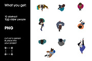 Photoshop Brushes TOP VIEW PEOPLE, a Brush Add-On by archibicc (Thumbnail 3 of 3)