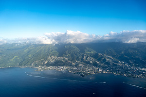 Aerial view of Tahiti Island and Papeete, French Polynesia, an Architecture Photo by GoodGoods