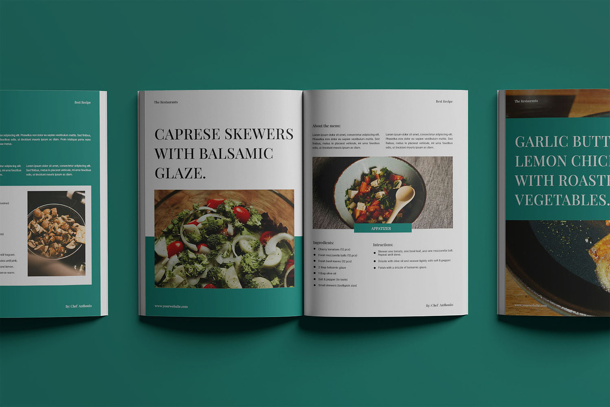 Recipe Cookbook Template, a Magazine Template by Haps Space (Photo 4 of 8)