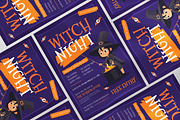 Witch Night Party Halloween Flyer, a Flyer Template by Annora Studio (Thumbnail 3 of 5)