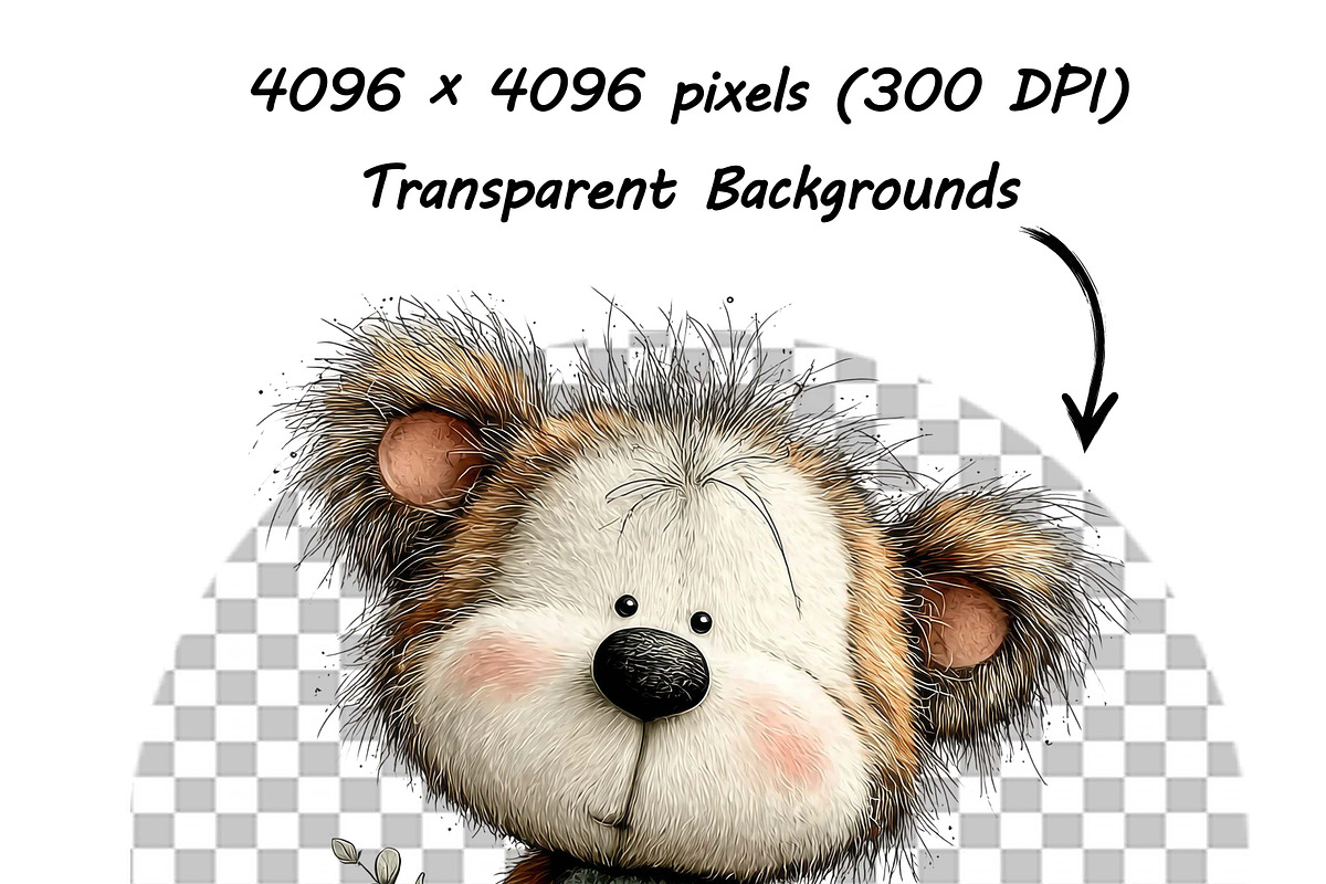 Whimsical Teddy Bear Birthday PNG, an Illustration by one-touch (Photo 13 of 18)