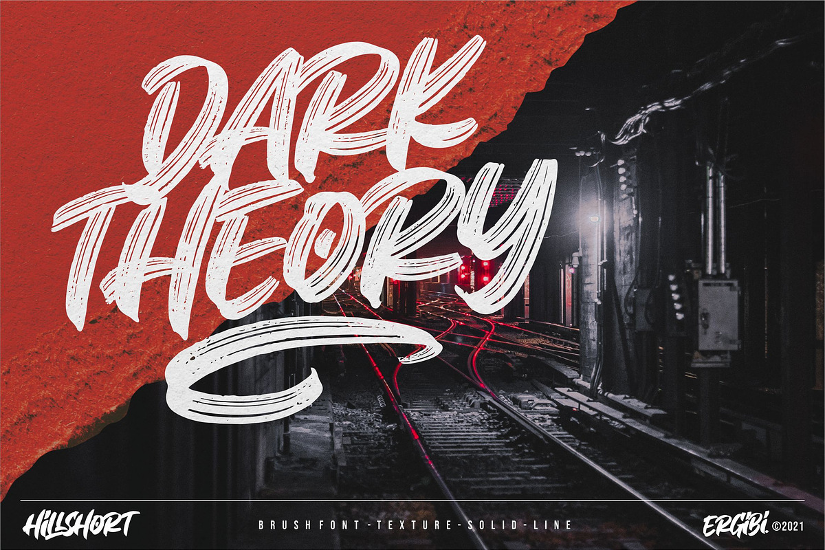 Hillshort -Urban Brush-, a Blackletter Font by ErgibiStudio (Photo 2 of 10)