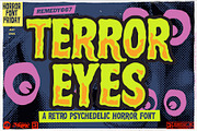 Terror Eyes - Layered Horror Font, a Handwritten Font by Remedy667 (Thumbnail 1 of 6)