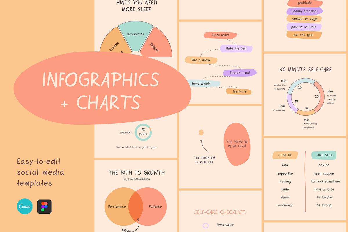 Infographics & Charts Tool Box, a Social Media Template by Delightful Design (Photo 1 of 10)