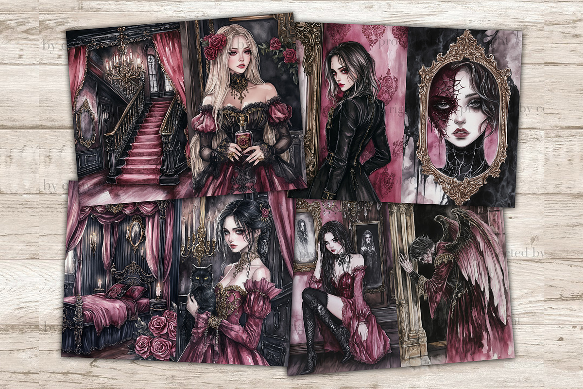 Haunted Mansion Junk Journal Pages, a Person Illustration by GlamArtZhanna (Photo 4 of 10)
