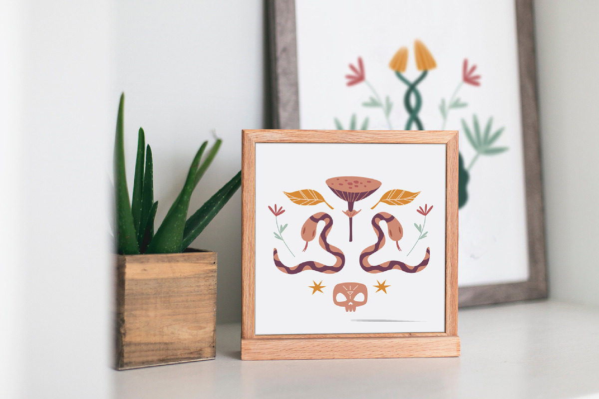 Mushrooms. Vector collection, an Illustration by katieromanoff_art (Photo 9 of 13)