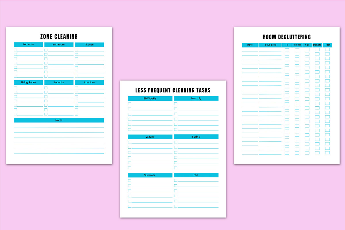 2026–2027 ADHD Cleaning Workbook, a Stationery Template by Shumaya (Photo 7 of 7)