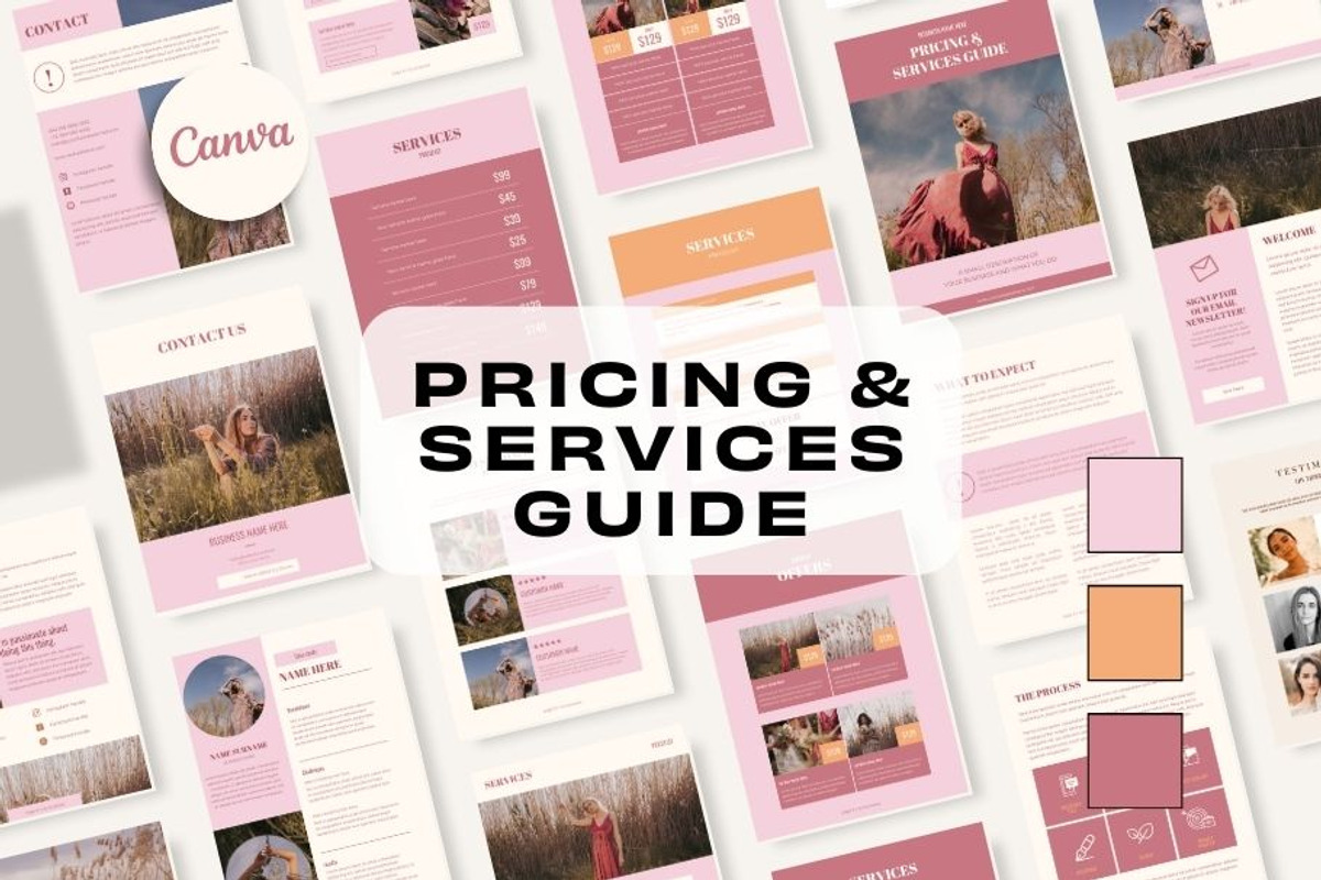 Pricing Guide - Pink Boho, a Templates & Theme by Freedom Business Shop (Photo 1 of 11)