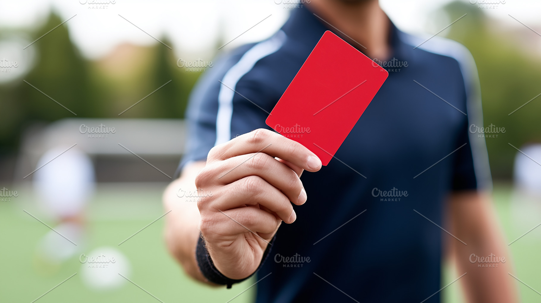 Referee in a dark blue shirt holding, a Sports & Recreation Photo by MistyDay