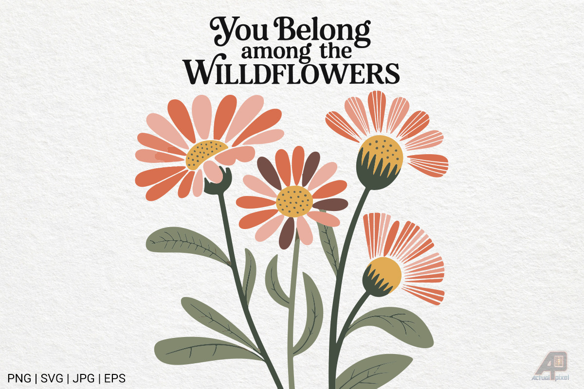 Boho Retro Flowers Quotes Bundle, an Illustration by Actual Pixel (Photo 10 of 12)