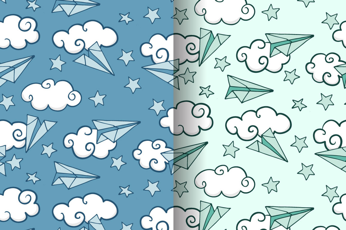 Vintage aviation patterns, a Pattern Graphic by merion_merion (Photo 6 of 9)
