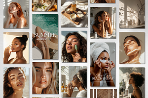 Skincare Instagram Canva Templates