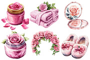 Pink Roses Pamper Time Clipart, an Illustration by Designworld (Thumbnail 4 of 6)