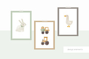 Watercolor Happy Farm, an Animal Illustration by Cute And Wild (Thumbnail 6 of 6)