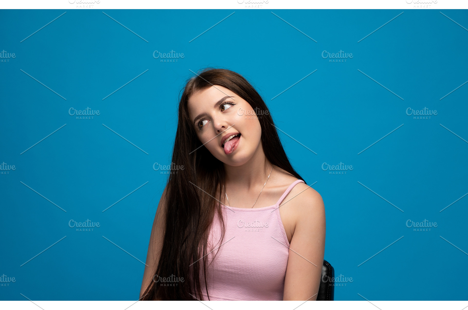 Young woman making a playful silly, a Person Photo by volodymyrshtun13795