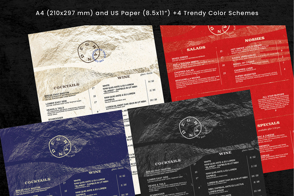 Rustic Restaurant Menu Template, a Flyer Template by BrandPacks (Photo 2 of 6)