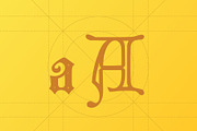 Kuchii Society Letter, a Blackletter Font by cromatixclassroom (Thumbnail 2 of 6)