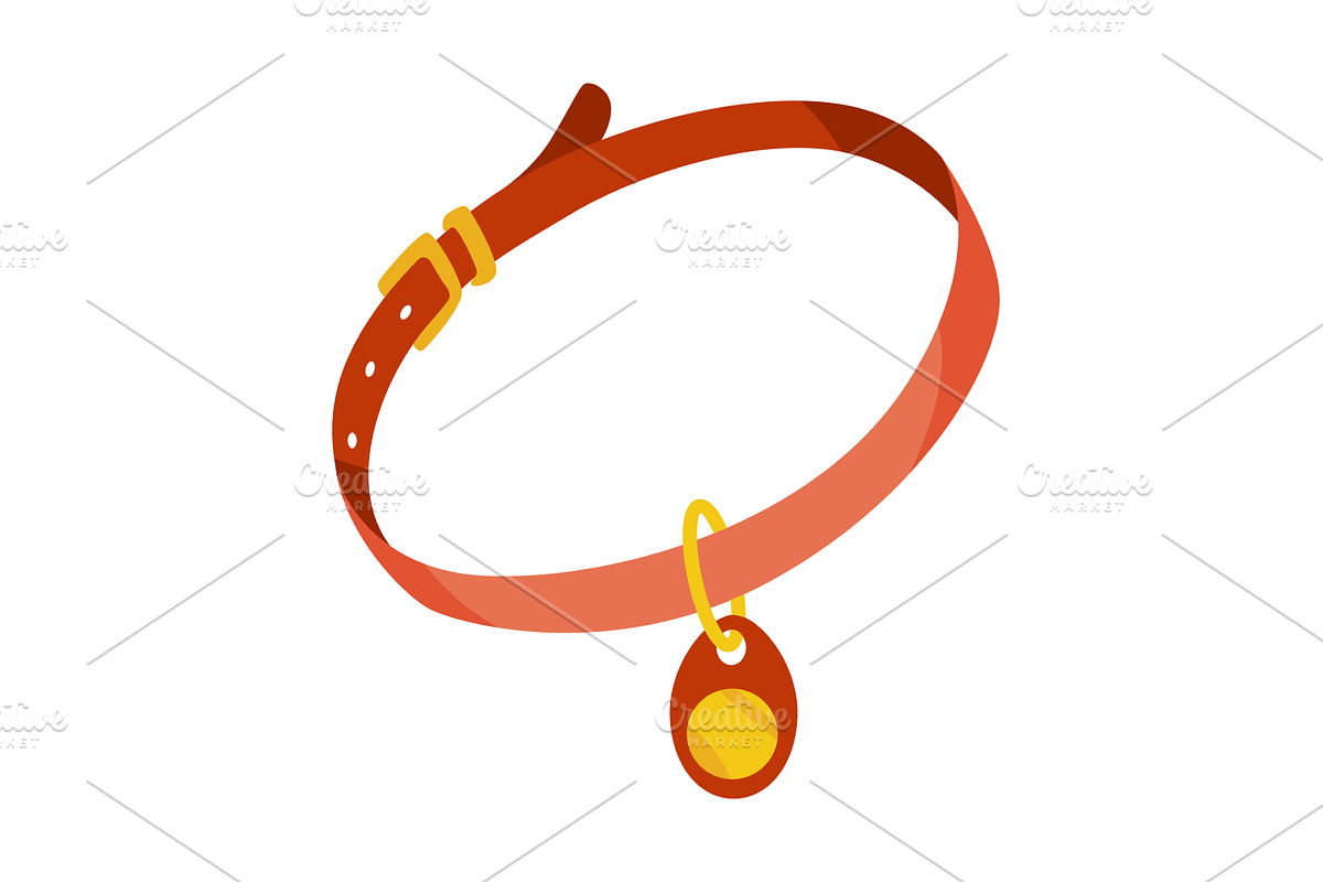 Dog accessory shop icon. Dog collar, an Object Illustration by the8monkey