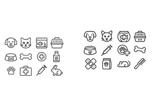 Collection of pet icons showcasing, an Object Illustration by ZinetroN