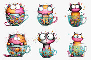 Fishbowl Whimsical Cat Clipart, an Illustration by CreationArt (Thumbnail 5 of 5)