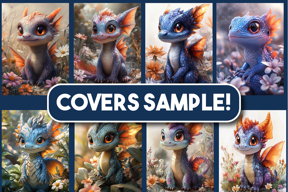 Cute Baby Dragon Coloring Book, an Animal Illustration by Printable Design Store (Photo 2 of 3)