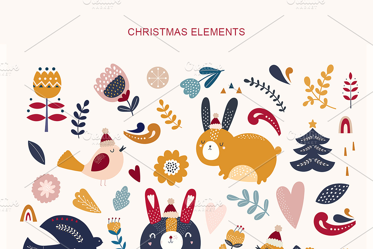 Scandinavian Christmas collection, an Animal Illustration by MoleskoStudio (Photo 7 of 17)