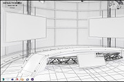 Virtual TV Studio News Set 36, an Architecture 3D Model by akerStudio (Thumbnail 5 of 25)