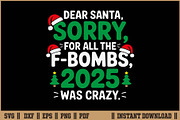 Dear Santa Sorry For All The F-Bombs, a Seasonal Illustration by Handy Arts Studio (Thumbnail 1 of 3)