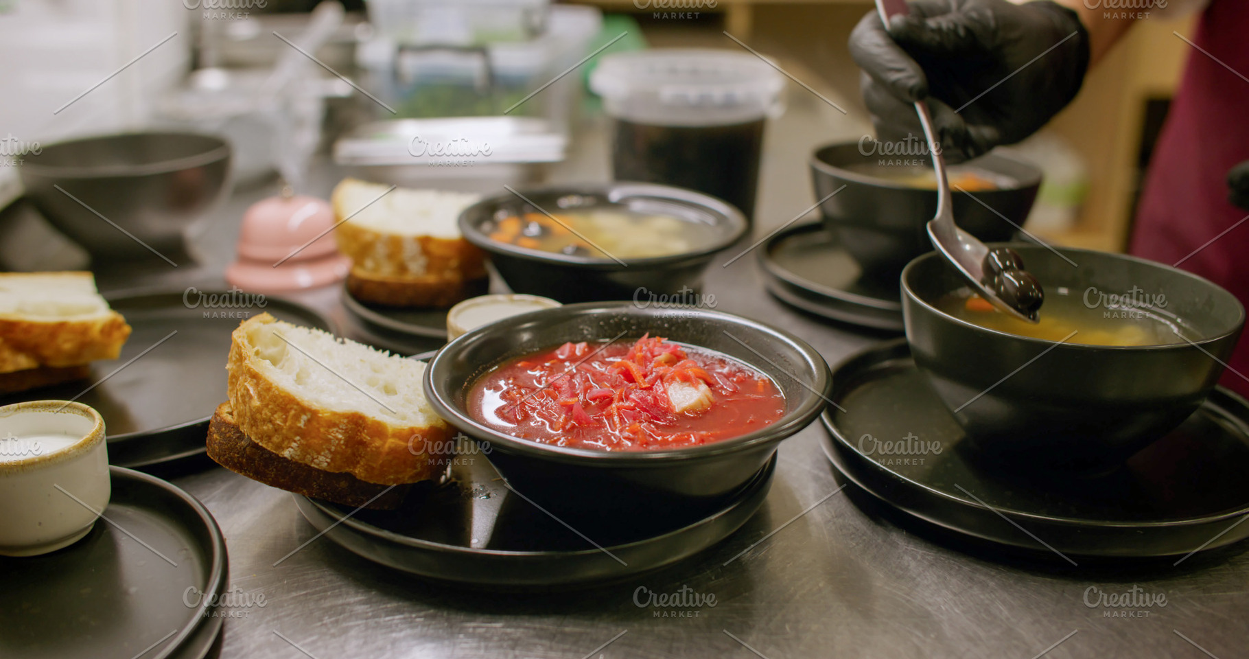 Catering cooking cafeteria lunch soup bowl chef, a Food & Drink Photo by Photo Drive Studio